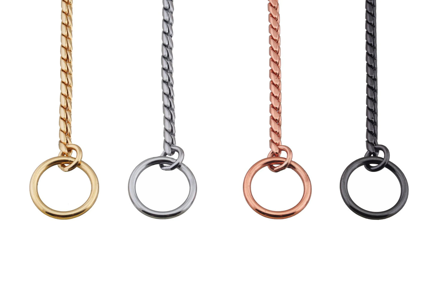 Alvalley Slip Snake Show Chain Dog Collar – Metal Training & Show Collar