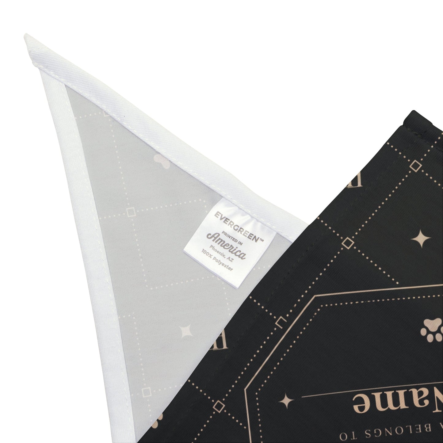 Luxury Personalized Pet Bandana for Dogs & Cats | Signature Dark Fiery Couture Printify