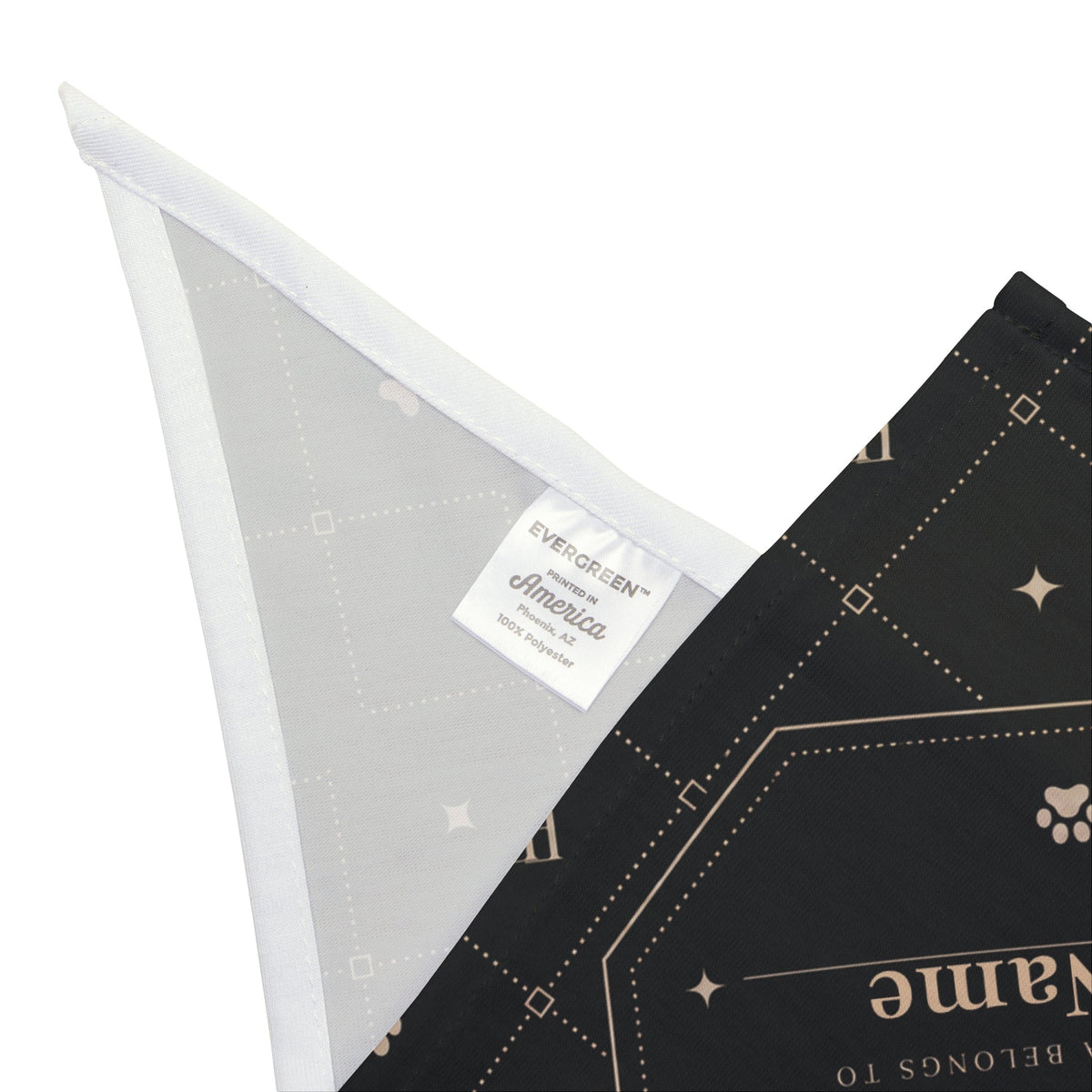 Luxury Personalized Pet Bandana for Dogs & Cats | Signature Dark Fiery Couture Printify
