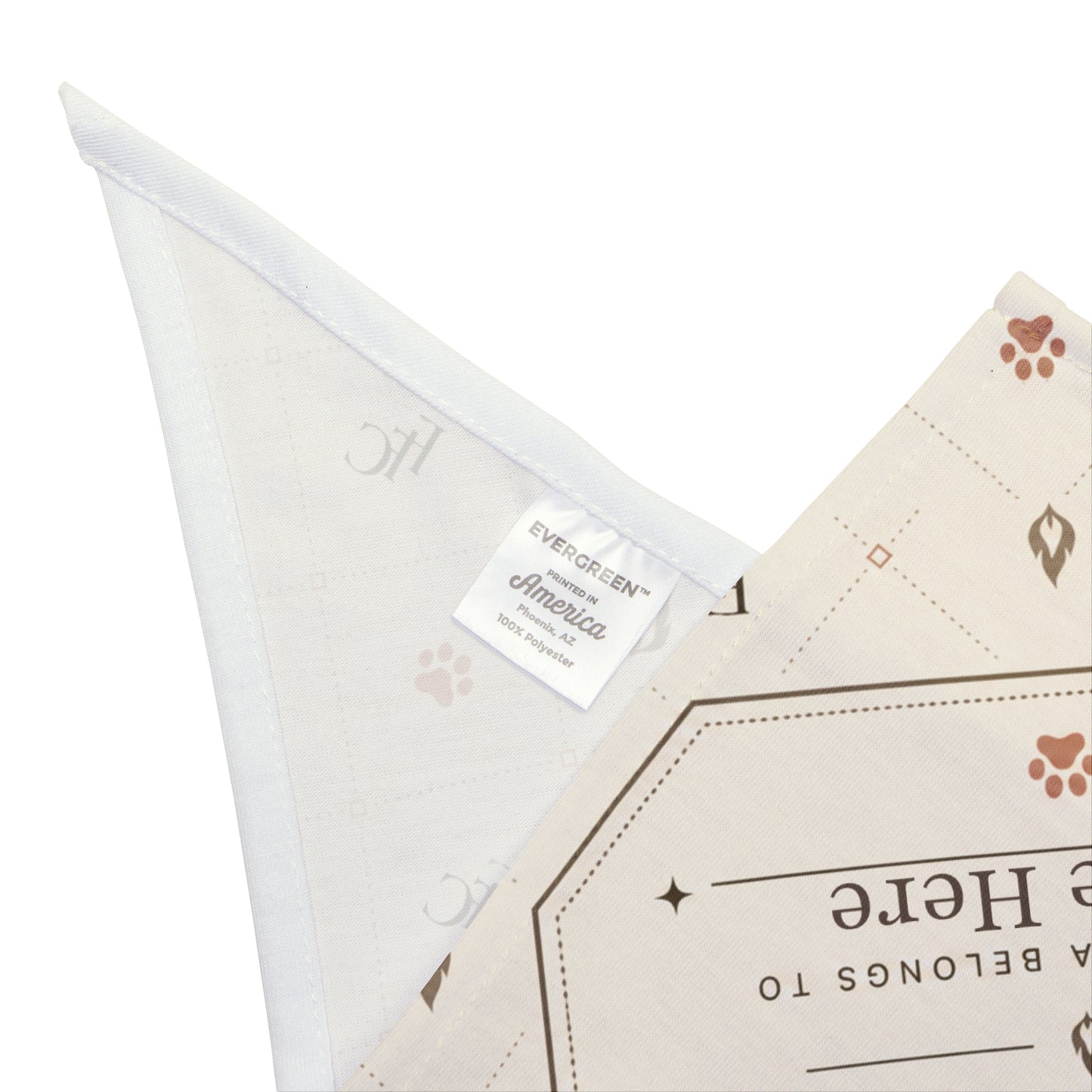 Luxury Personalized Pet Bandana for Dogs & Cats | Warm Ivory Fiery Couture