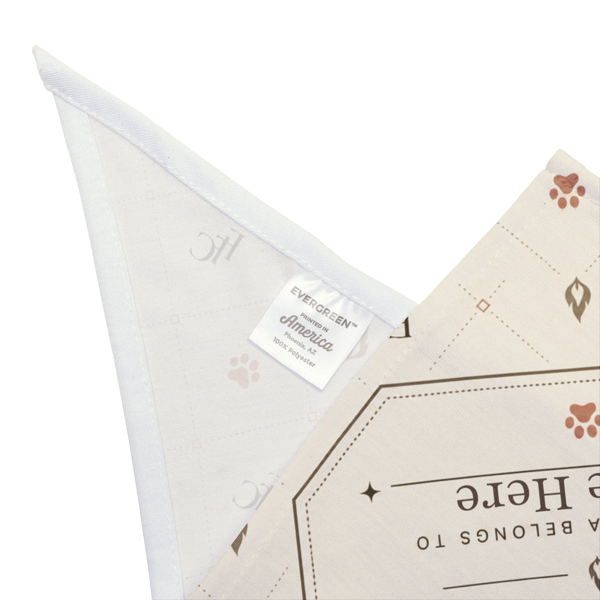 Luxury Personalized Pet Bandana for Dogs & Cats | Warm Ivory Fiery Couture Printify