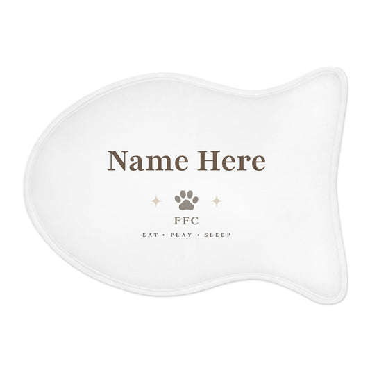 Personalized Pet Feeding Mat — Custom Name Paw Print Placemat (Eat • Play • Sleep) Printify