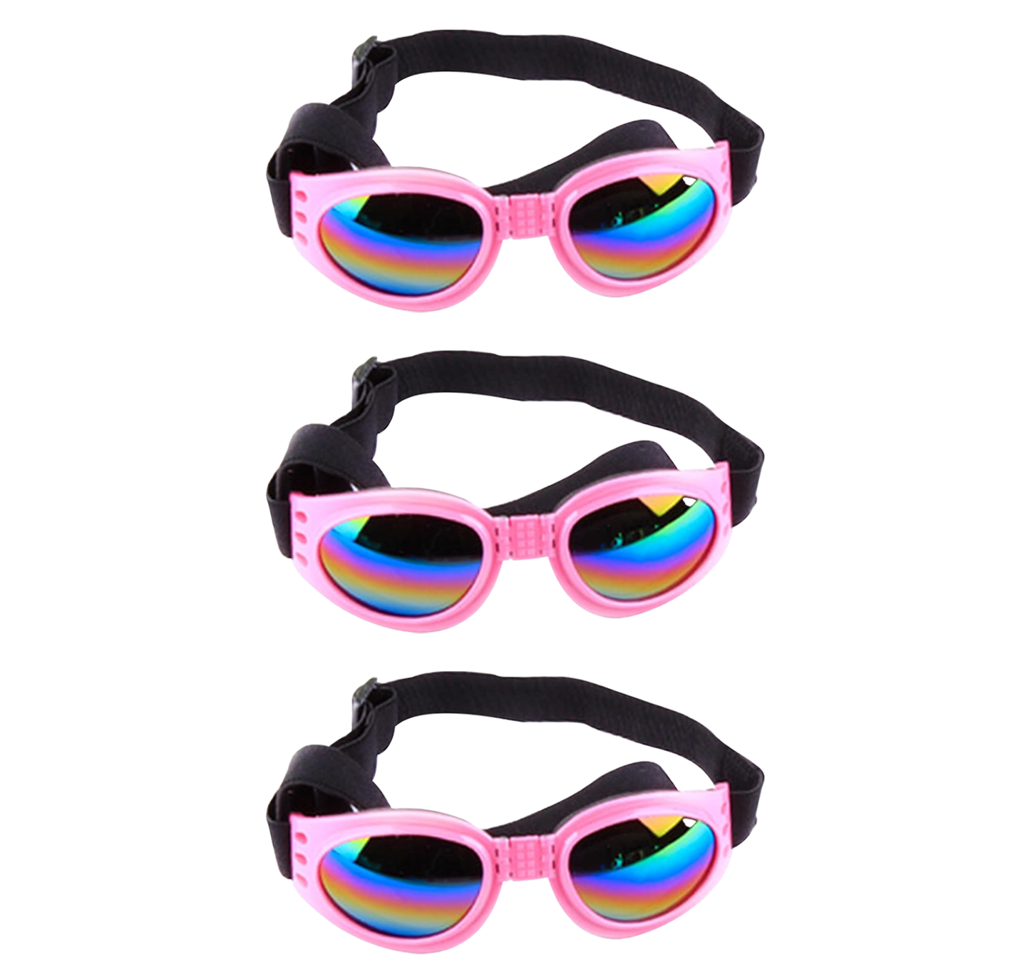FieryFur Pet Sunglasses – Pink Windproof UV Protection Goggles for Small & Medium Dogs and Cats