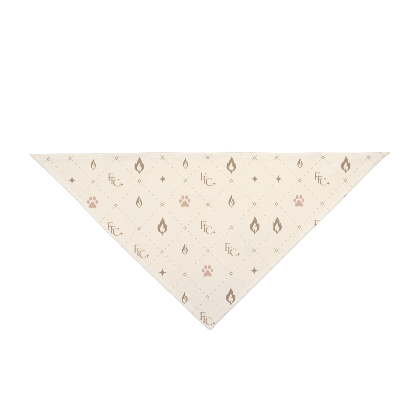 Luxury Pet Bandana for Dogs & Cats | Warm Ivory Pattern Luxury Fiery Couture