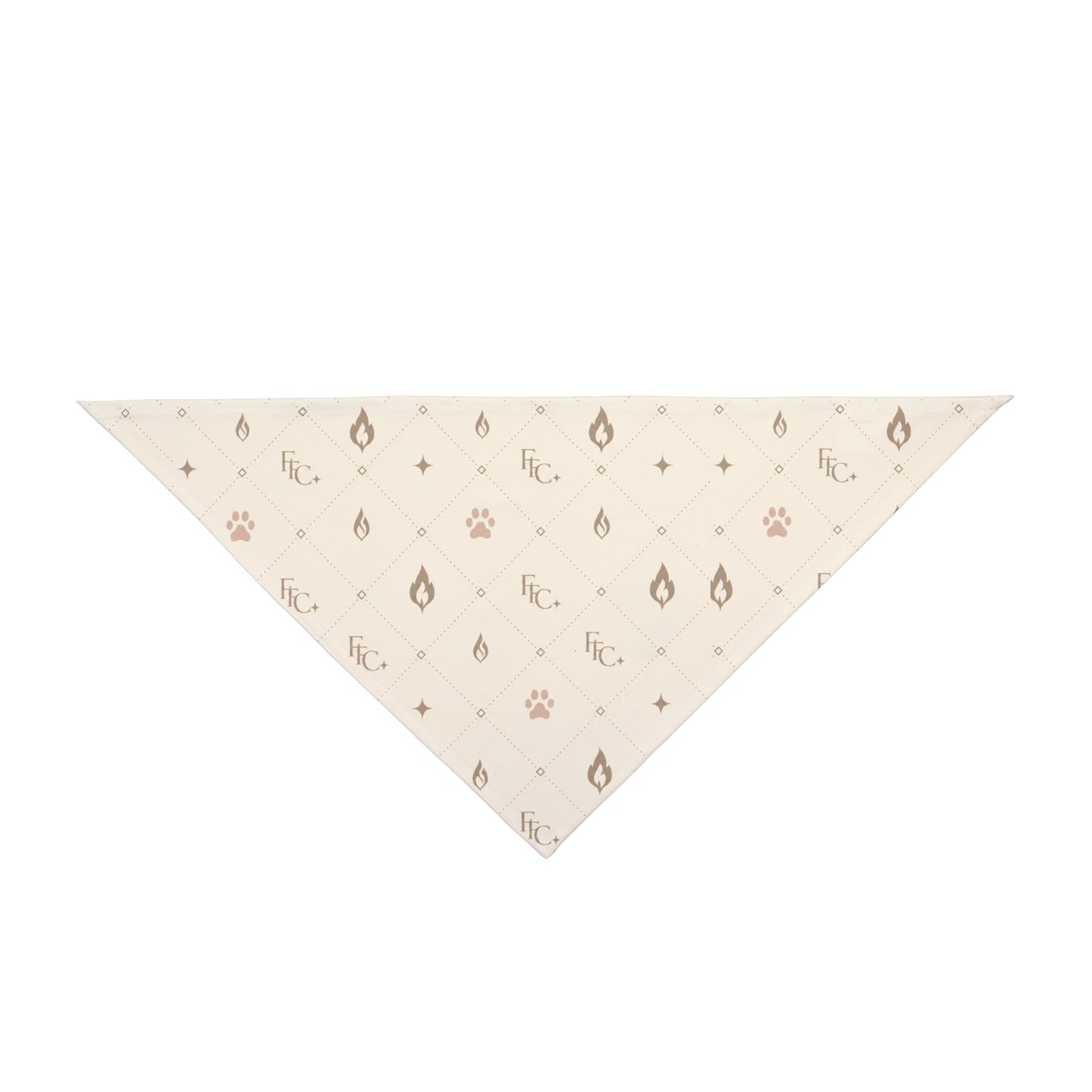 Luxury Pet Bandana for Dogs & Cats | Warm Ivory Pattern Luxury Fiery Couture Printify