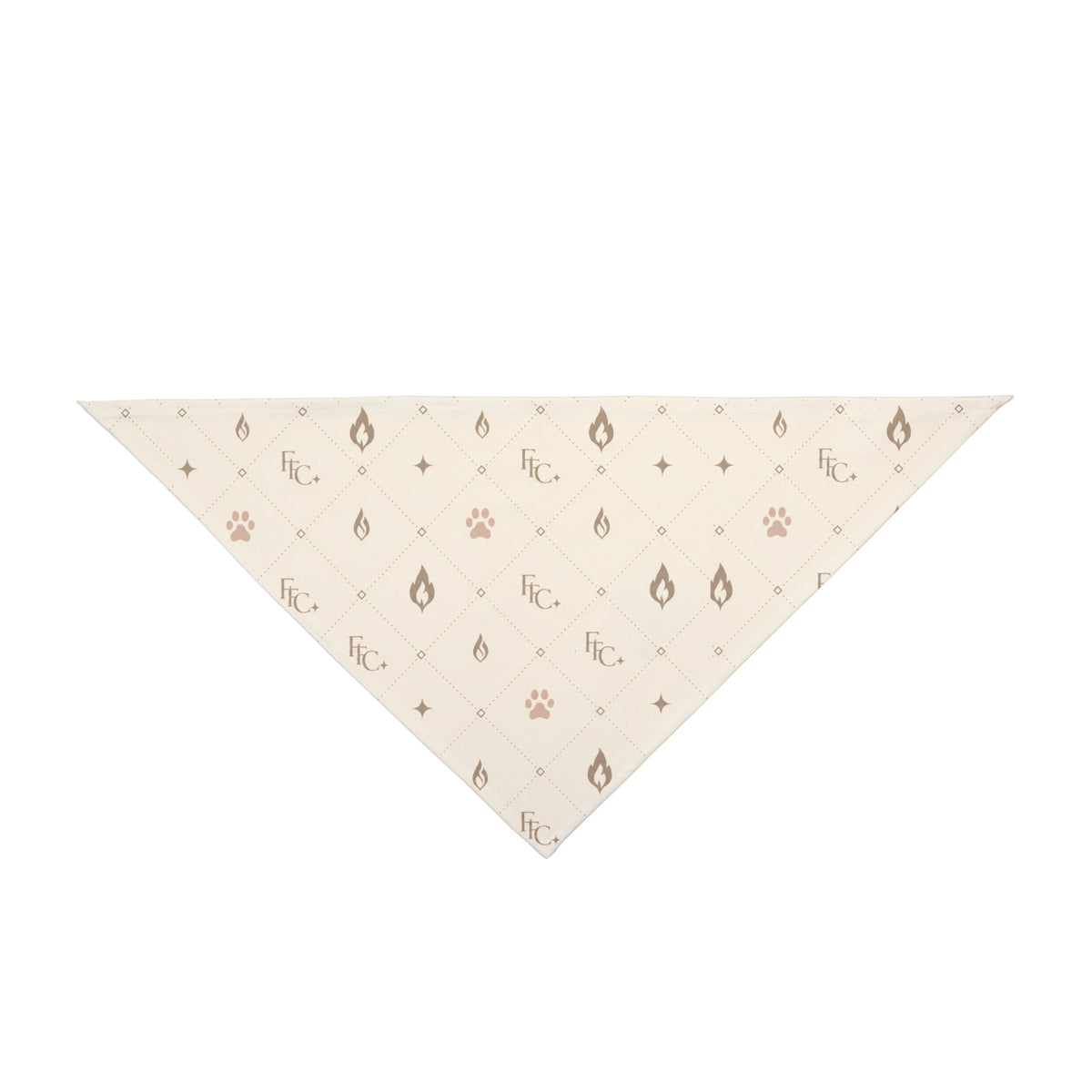 Luxury Pet Bandana for Dogs & Cats | Warm Ivory Pattern Luxury Fiery Couture Printify