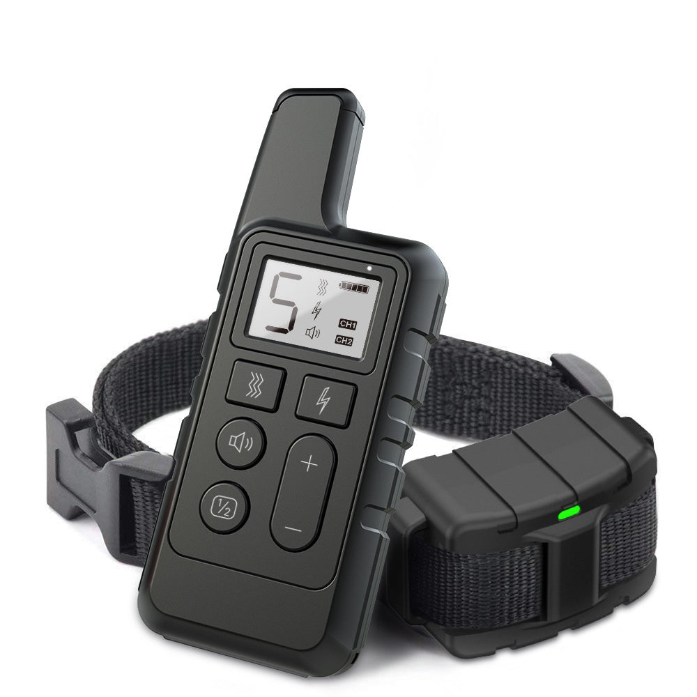 FieryFur Dog Training Collar – Adjustable Remote Control Training System (Black)