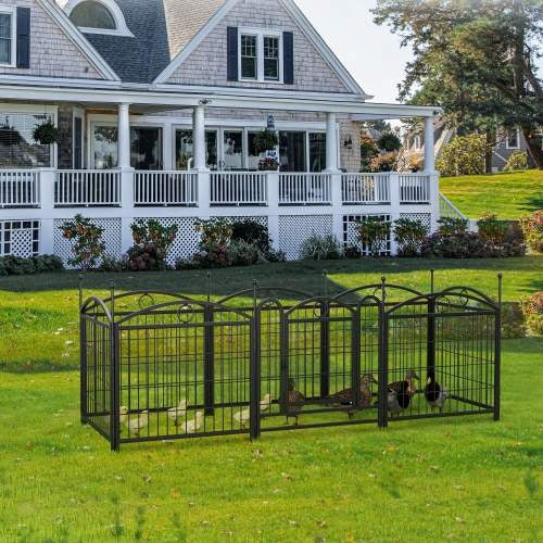 24-Inch 8-Panel Metal Dog Playpen – Foldable Indoor & Outdoor Pet Exercise Pen