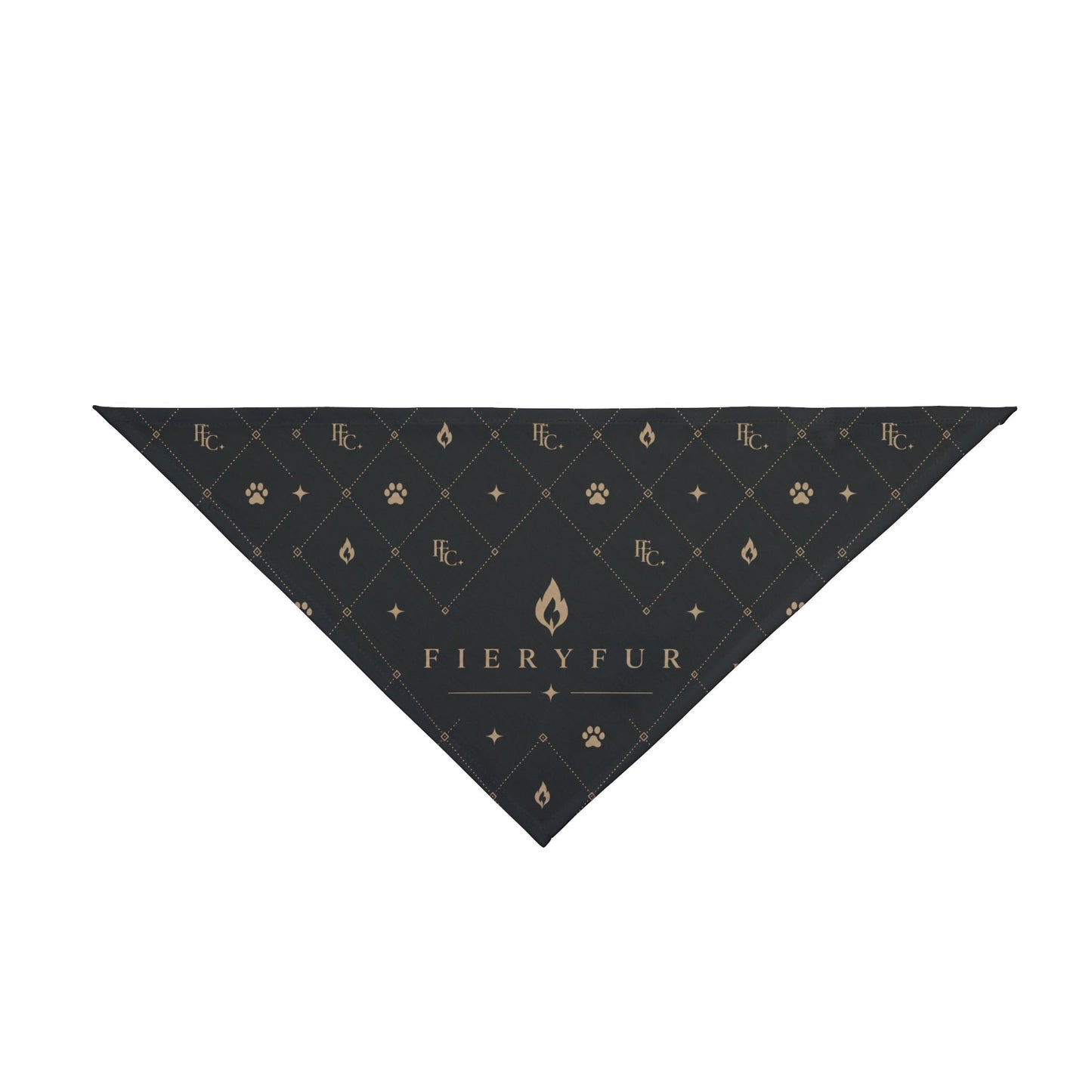 Luxury Personalized Pet Bandana for Dogs & Cats | Signature Dark Fiery Couture Printify