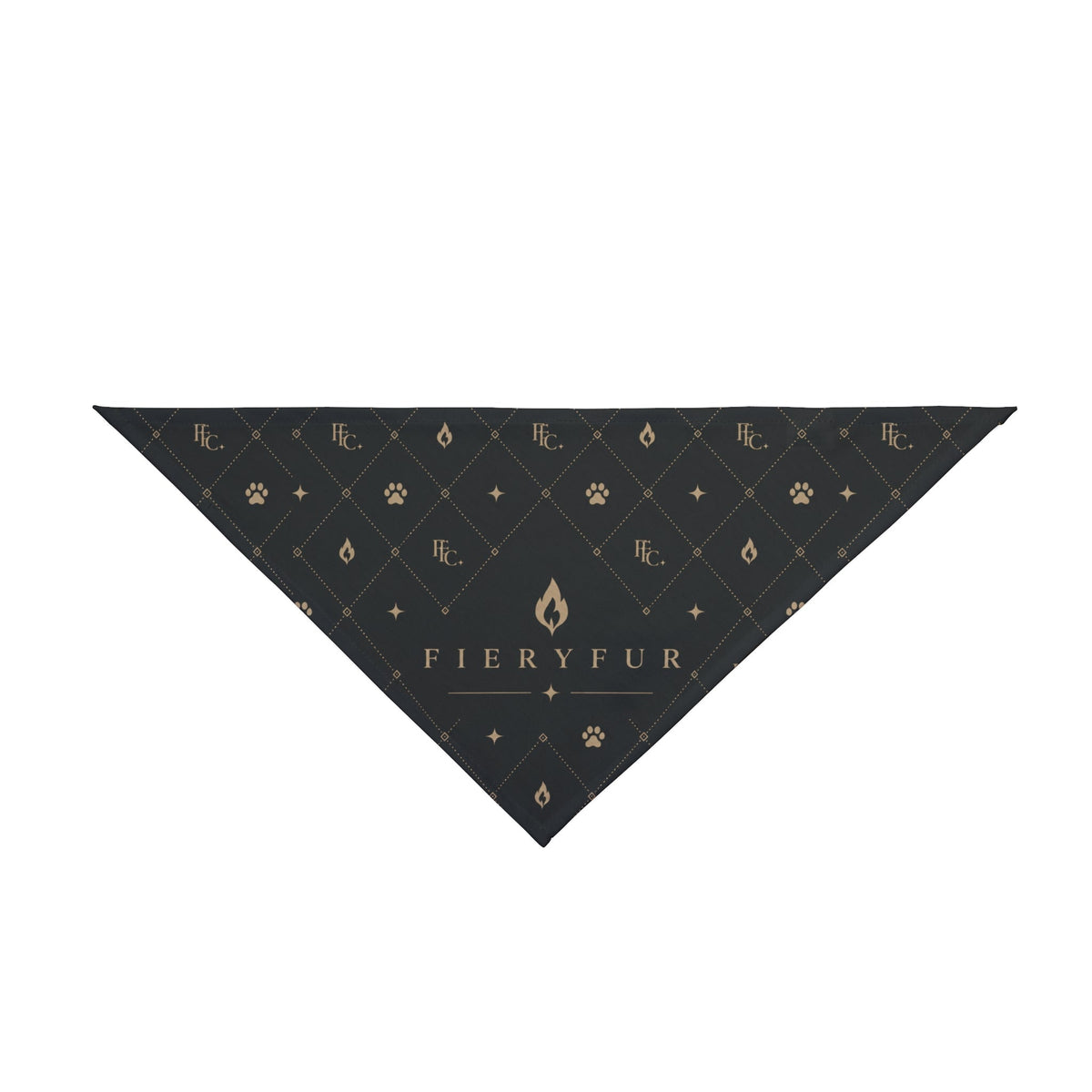 Luxury Personalized Pet Bandana for Dogs & Cats | Signature Dark Fiery Couture Printify