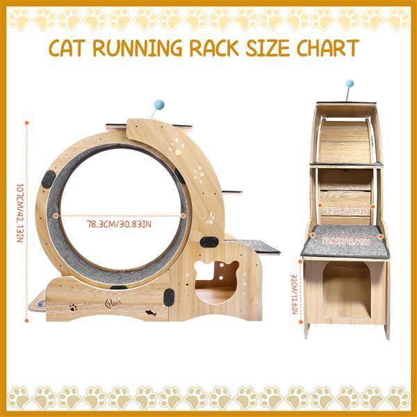 6-in-1 Cat Exercise Wheel – Upgraded Indoor Cat Running Wheel for Fitness & Play