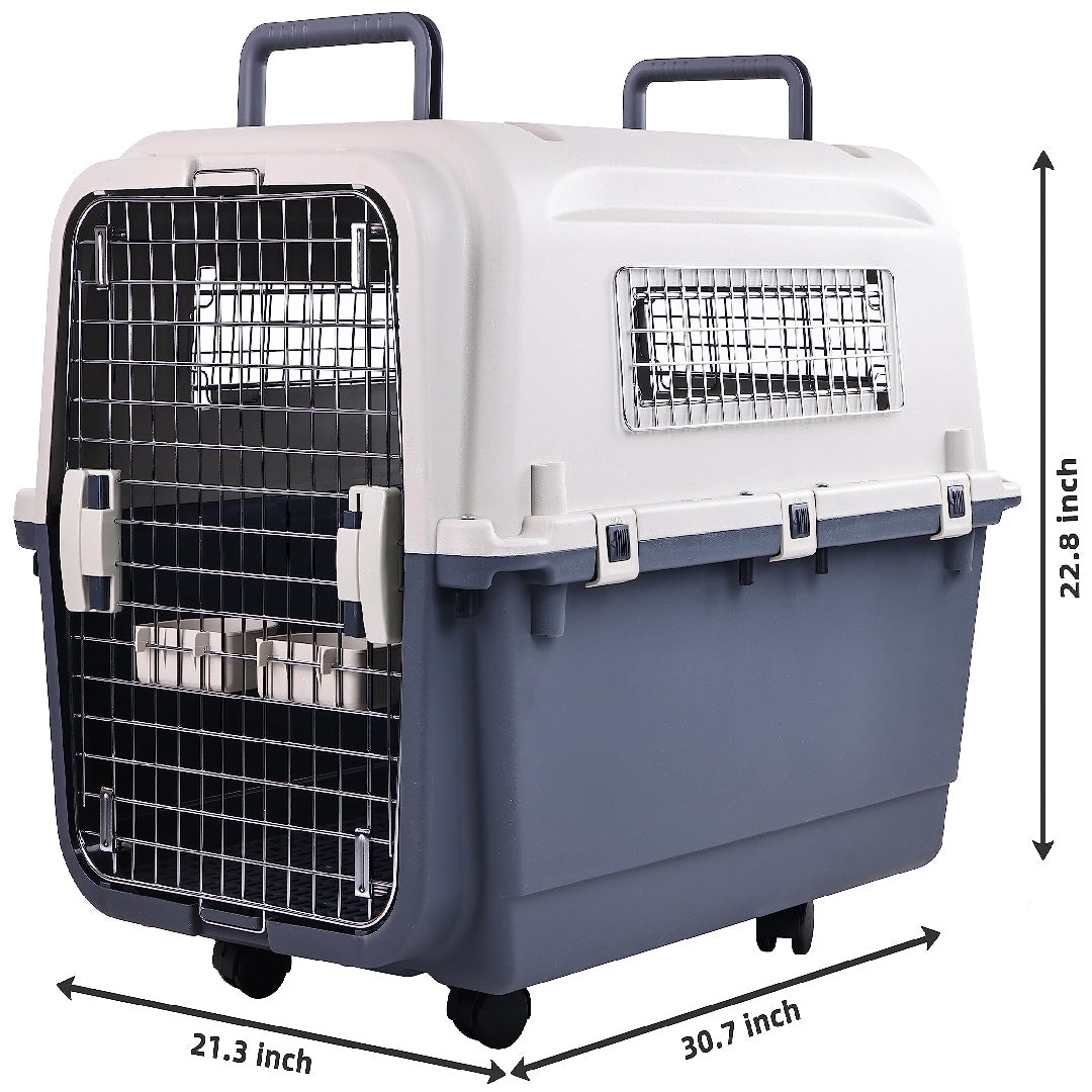 Fiery Travel Plastic Dog Kennel – Airline-Approved Pet Transport Crate (Self Pickup Only)