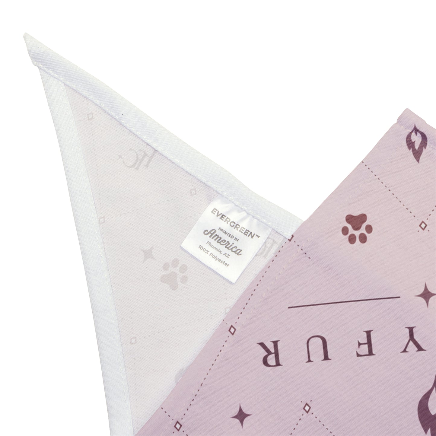 FieryFur Pink Diamond Pet Bandana — Stylish Triangle Scarf with Paw Print Design