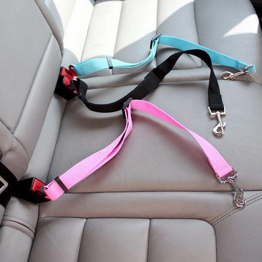 Retractable Dog Safety Belt — Car Safety Buckle for Pets