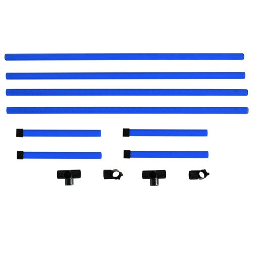 4-Piece Dog Agility Training Equipment Set with Height-Adjustable Jump Bars – Blue