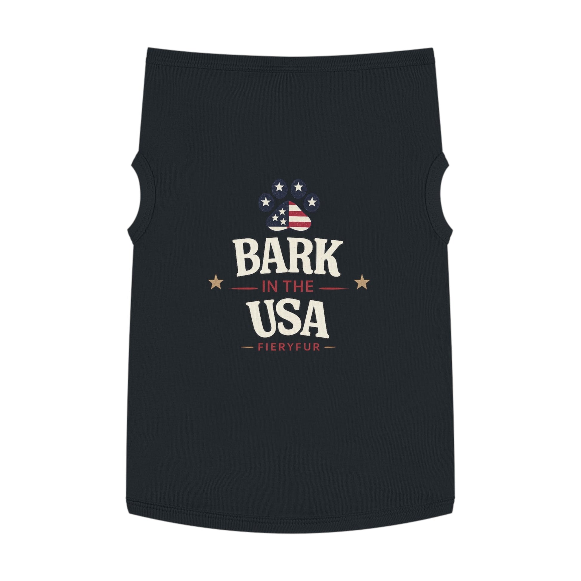 Patriotic Pet Tank Top for Dogs | Bark In The USA Fiery Couture Printify