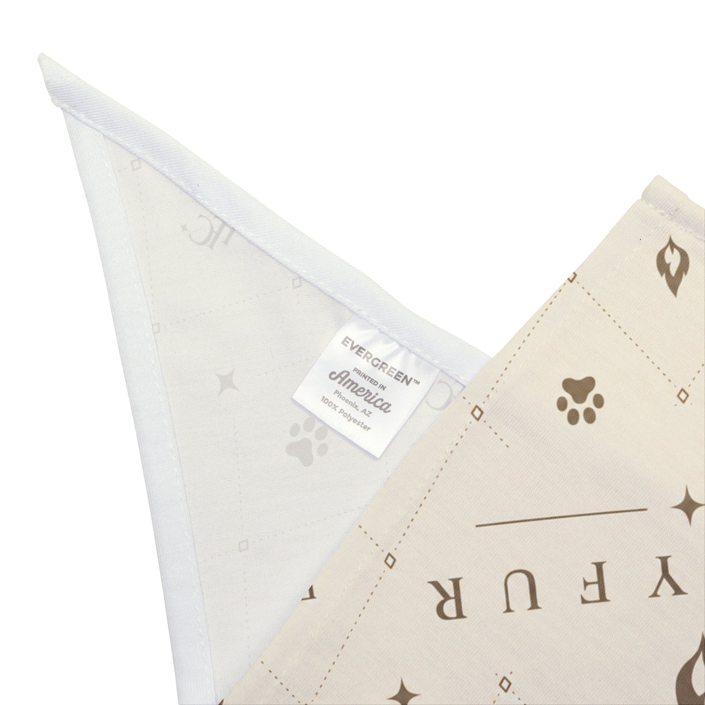 Luxury Pet Bandana for Dogs & Cats | Warm Ivory Signature Fiery Couture