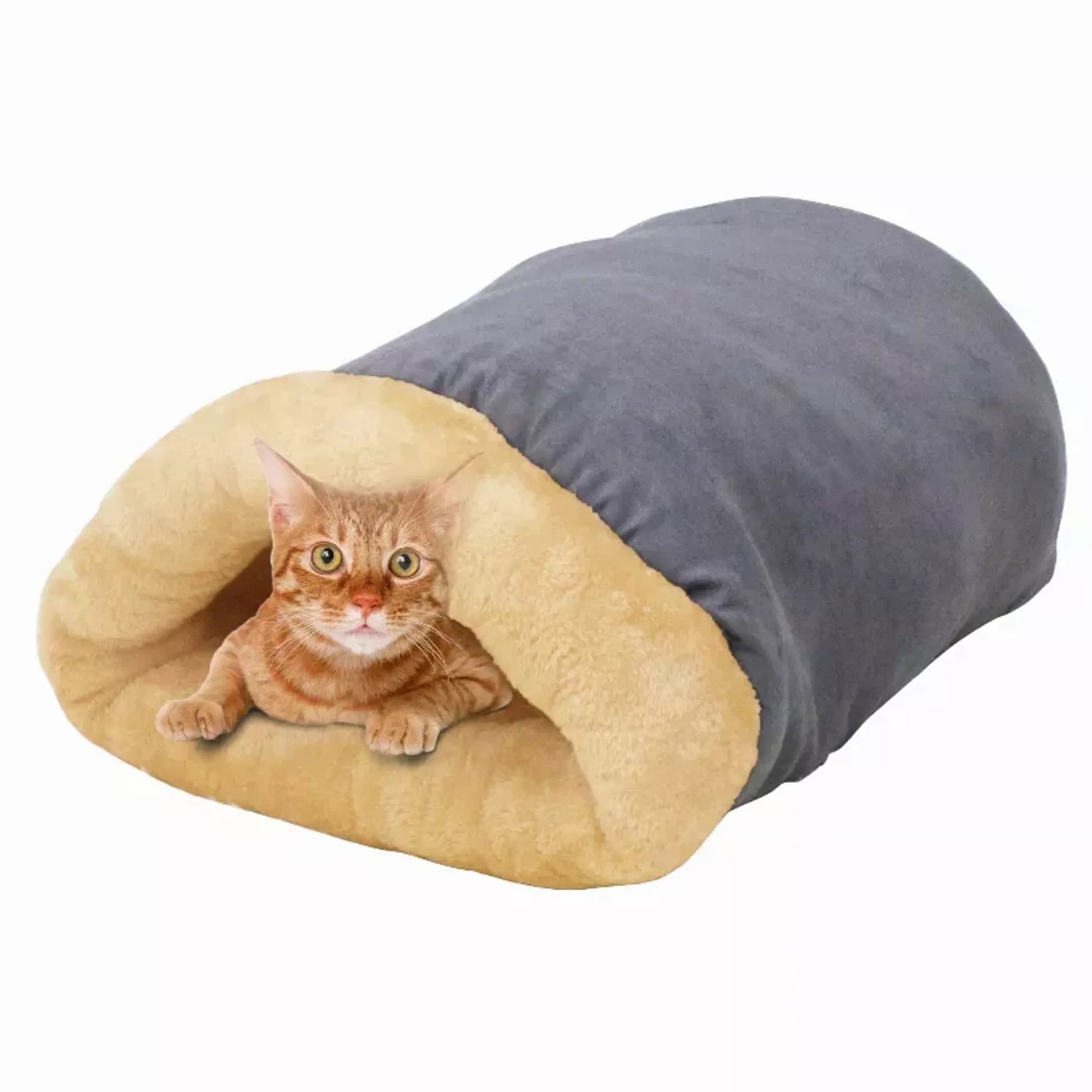 4-in-1 Self-Warming Cat Cave Bed – Cozy Burrow Hideaway for Cats & Small Pets JESPET