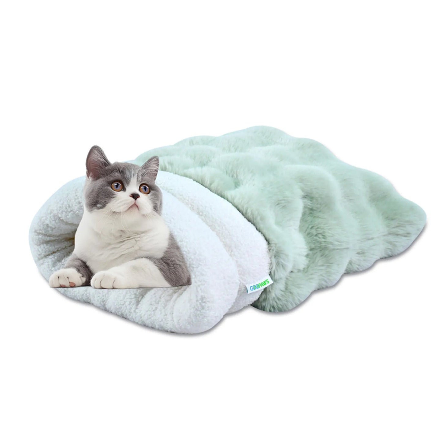 GOOPAWS 4 in 1 Self Warming Cat Sack Bed Cave CBD-2117