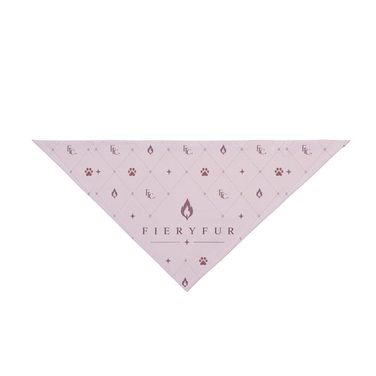 FieryFur Pink Diamond Pet Bandana — Stylish Triangle Scarf with Paw Print Design