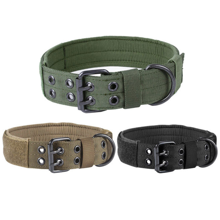 Nylon Anti-Grind Dog Collar – Adjustable Heavy-Duty Tactical Design