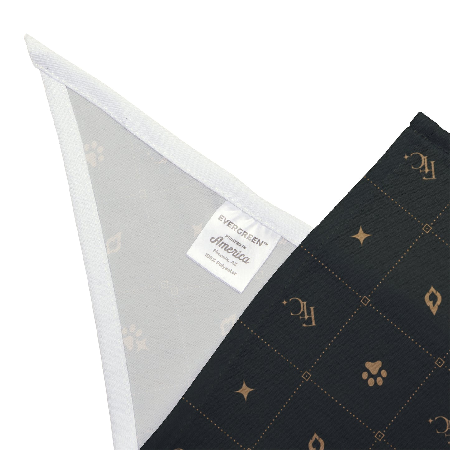Luxury Pet Bandana for Dogs & Cats | Signature Dark Pattern Luxury Fiery Couture