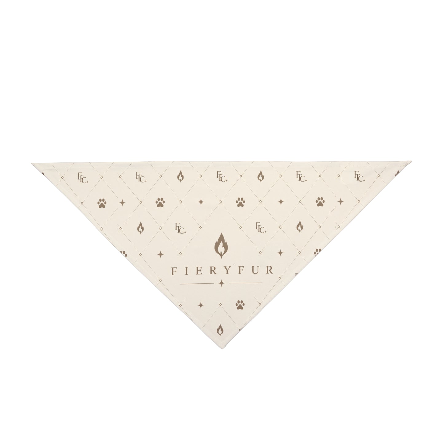 Luxury Pet Bandana for Dogs & Cats | Warm Ivory Signature Fiery Couture
