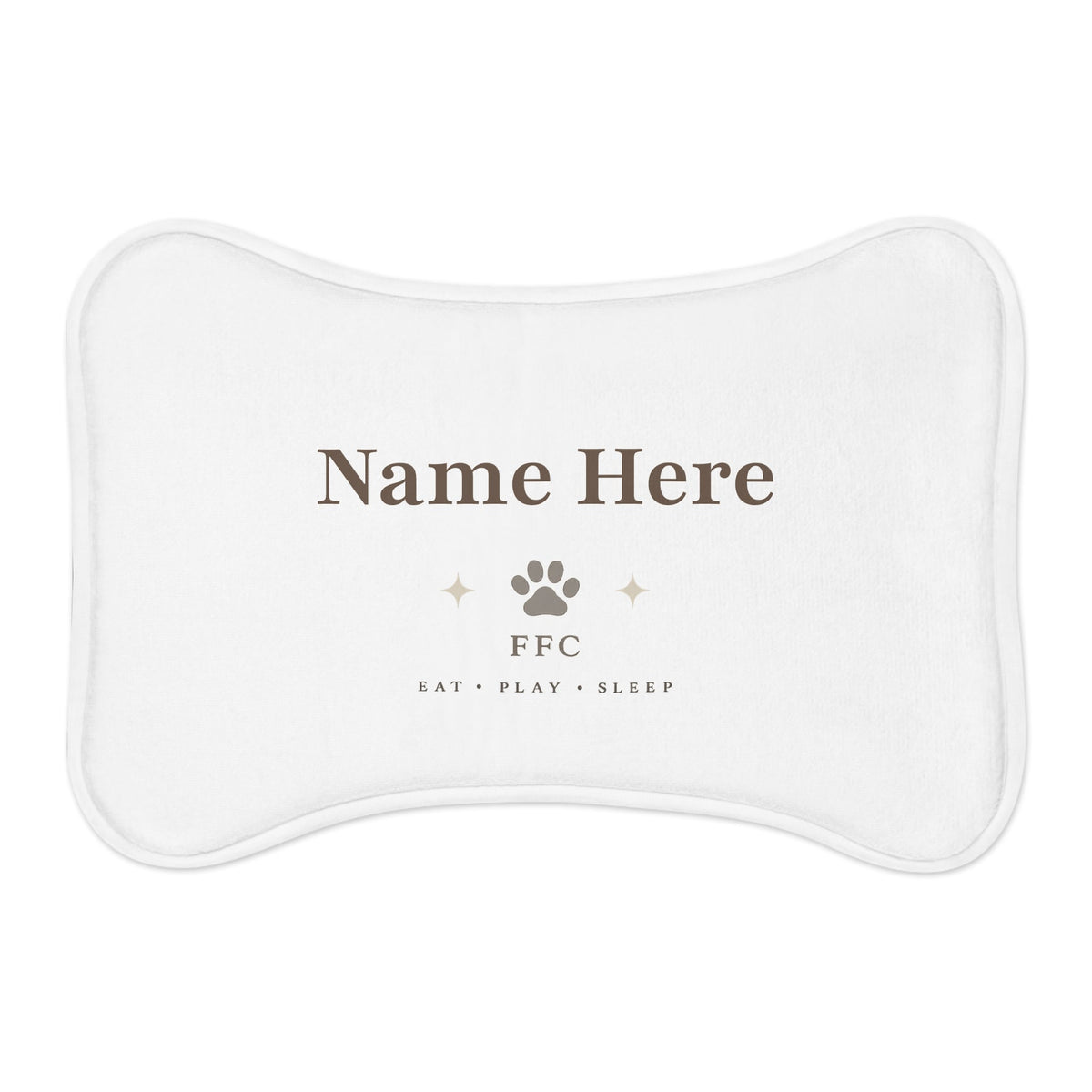 FieryFur Couture personalized pet feeding mat with custom name for dogs and cats