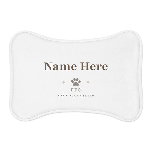 Personalized Pet Feeding Mat — Custom Name Paw Print Placemat (Eat • Play • Sleep) Printify
