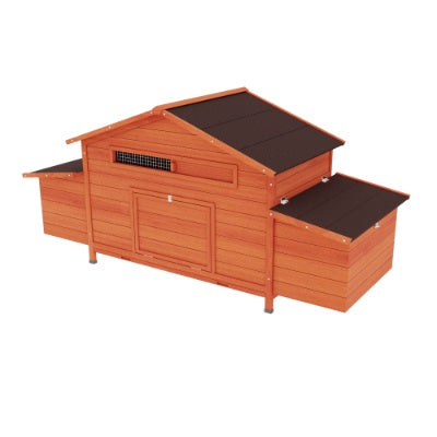 Large Wooden Chicken Coop with Nesting Boxes & Leakproof Tray