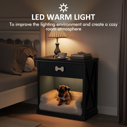 Vintage Small Locker with LED Lights & Pet Bed