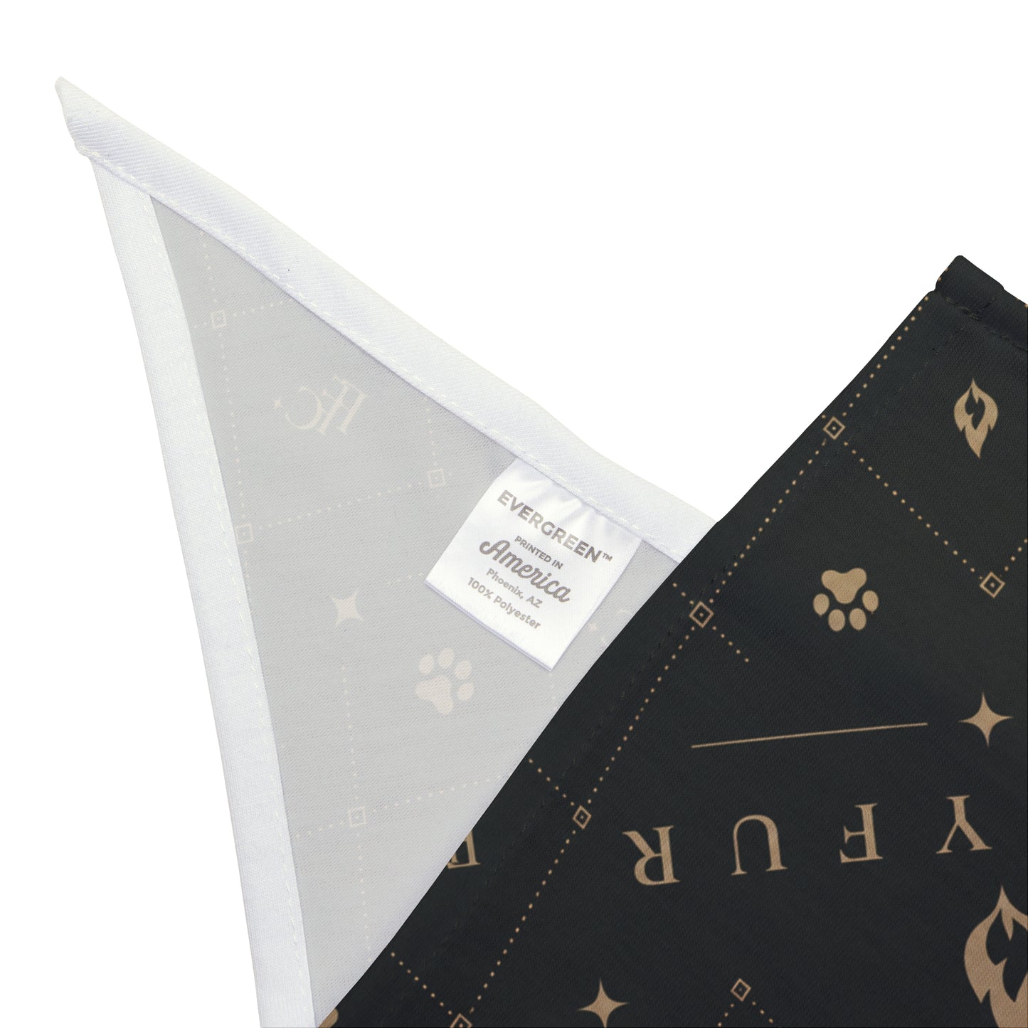 Luxury Personalized Pet Bandana for Dogs & Cats | Signature Dark Fiery Couture