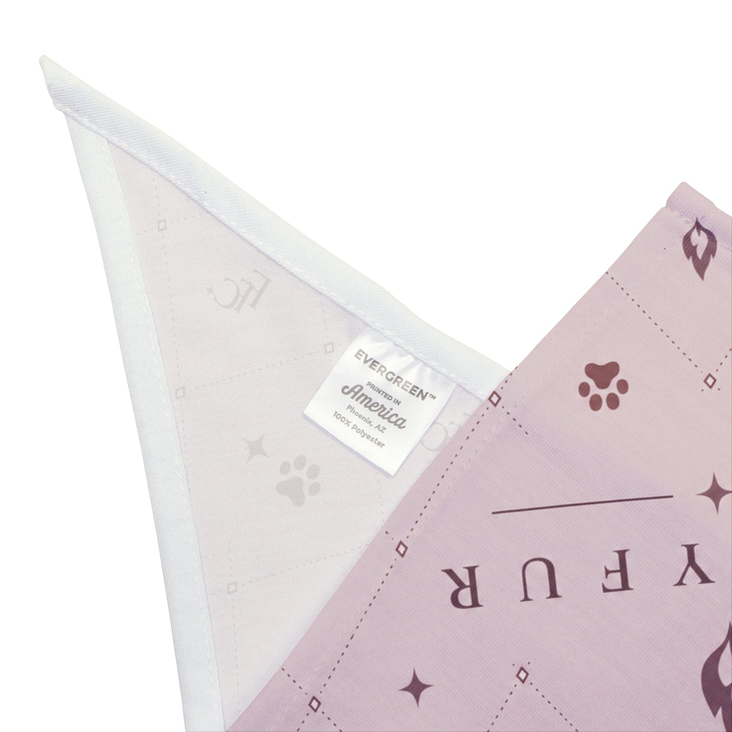 Luxury Personalized Pet Bandana for Dogs & Cats | Soft Mauve Signature Fiery Couture