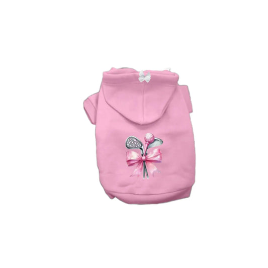 Tee Time Dog Hoodie – Pink Golf Club Bow Dog Hoodie Bark Fifth Avenue