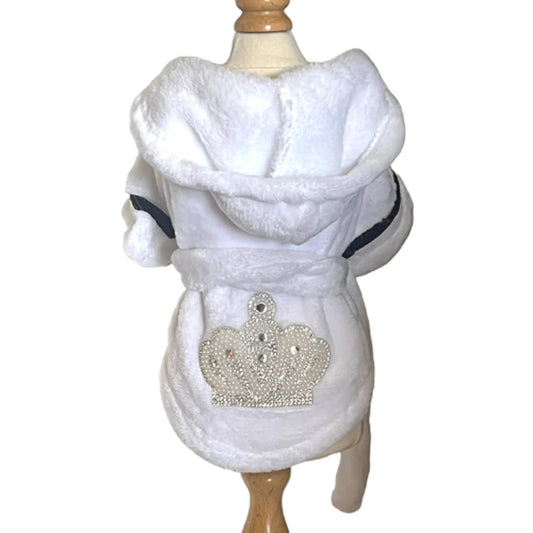 My Plush Spa Dog Robe – Luxury Hooded Towel Robe for Dogs Bark Fifth Avenue