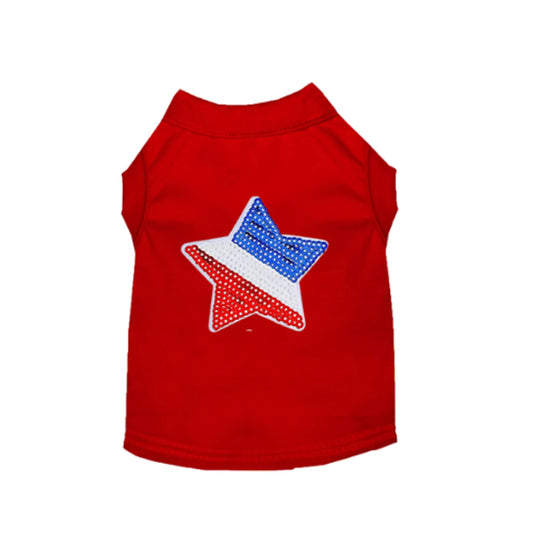 Stars, Stripes & Bows Dog Shirt & Dress – Patriotic Sequin Star Pet Outfit Bark Fifth Avenue