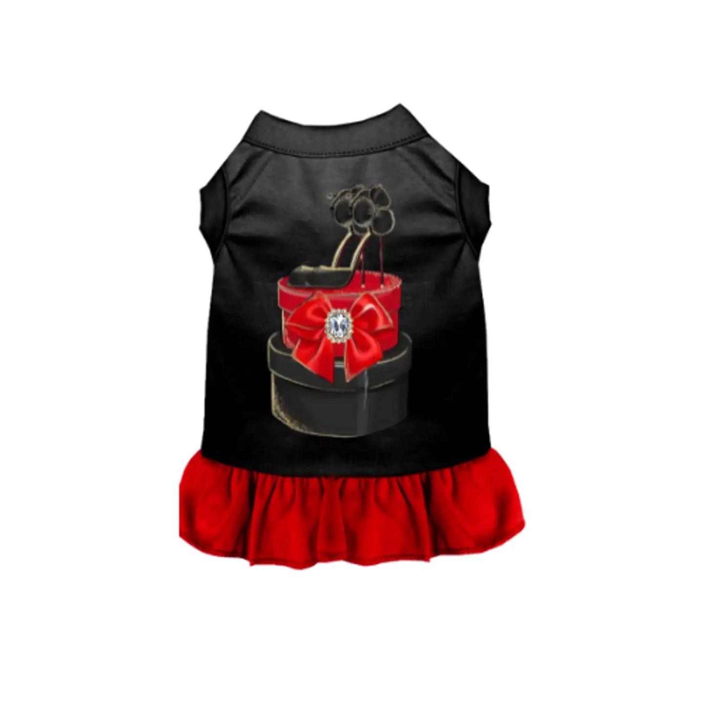 Stiletto Bow Dog Dress – Stylish Ruffle Designer Dog Dress Bark Fifth Avenue
