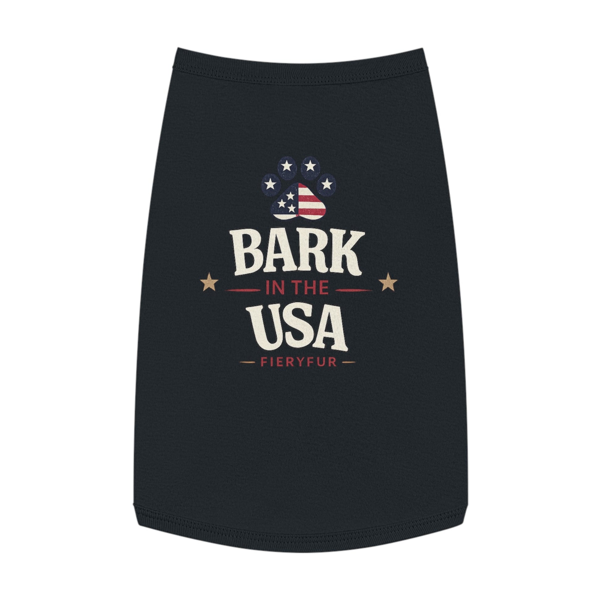 Patriotic Pet Tank Top for Dogs | Bark In The USA Fiery Couture Printify