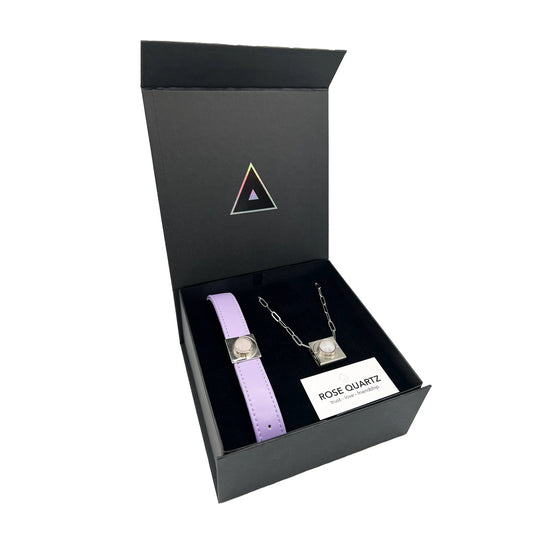 Lavender Rose Match Your Pet Gift Set – Crystal Collar & Necklace Set DIPHDA
