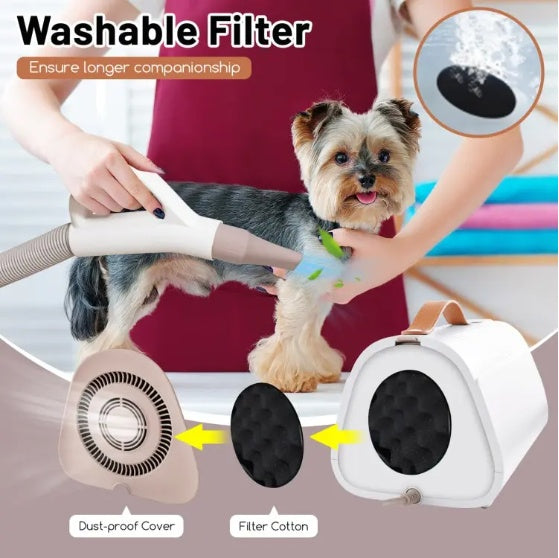1 Pc Dog & Cat Hair Blower with Negative Ion Function & Adjustable Temperature – Professional Pet Dryer