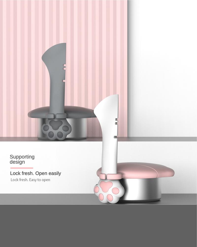 Pet Canned Spoon & Jar Opener – Multifunctional Silicone Pet Food Spoon and Can Lid Set