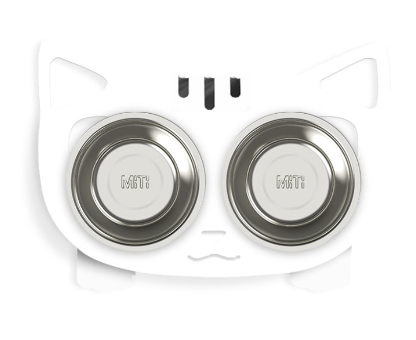 Anti-Falling Cat and Dog Feeding Water Bowl – Tilted Stainless Steel Pet Feeder