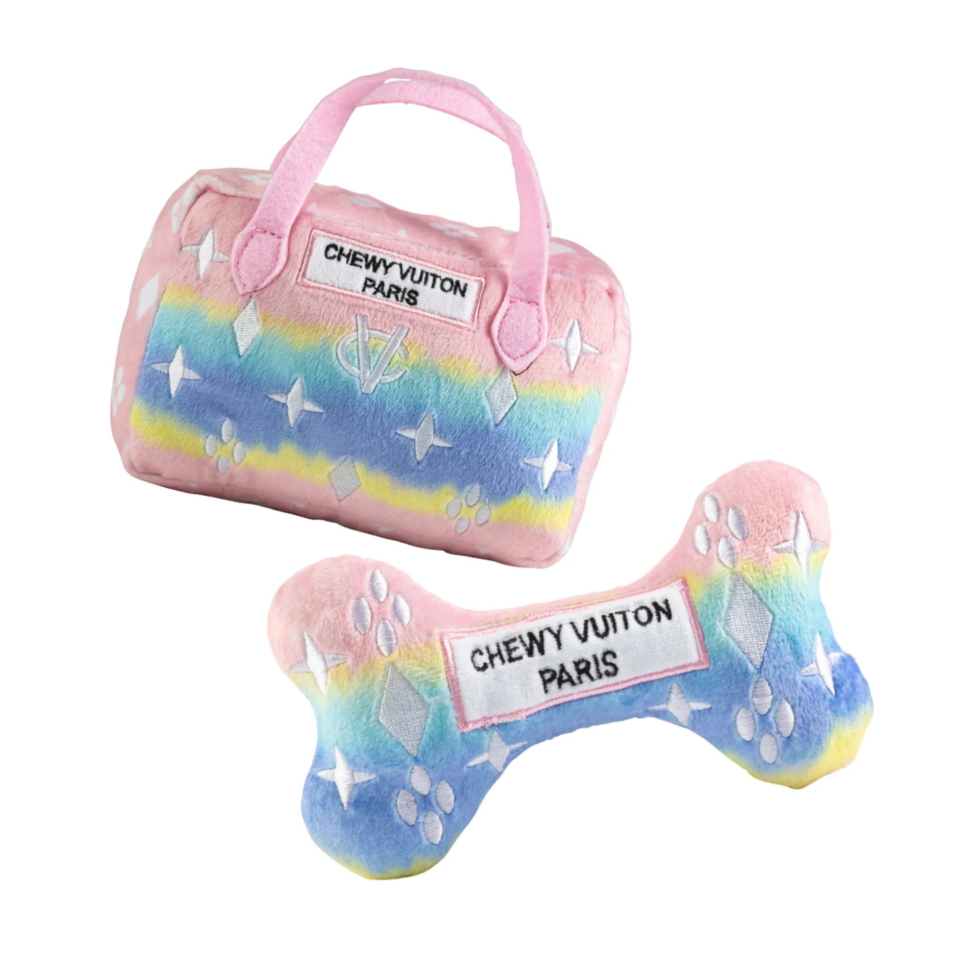 Pink Ombre Chewy Vuiton Bundle Dog Toy Haute Diggity Dog