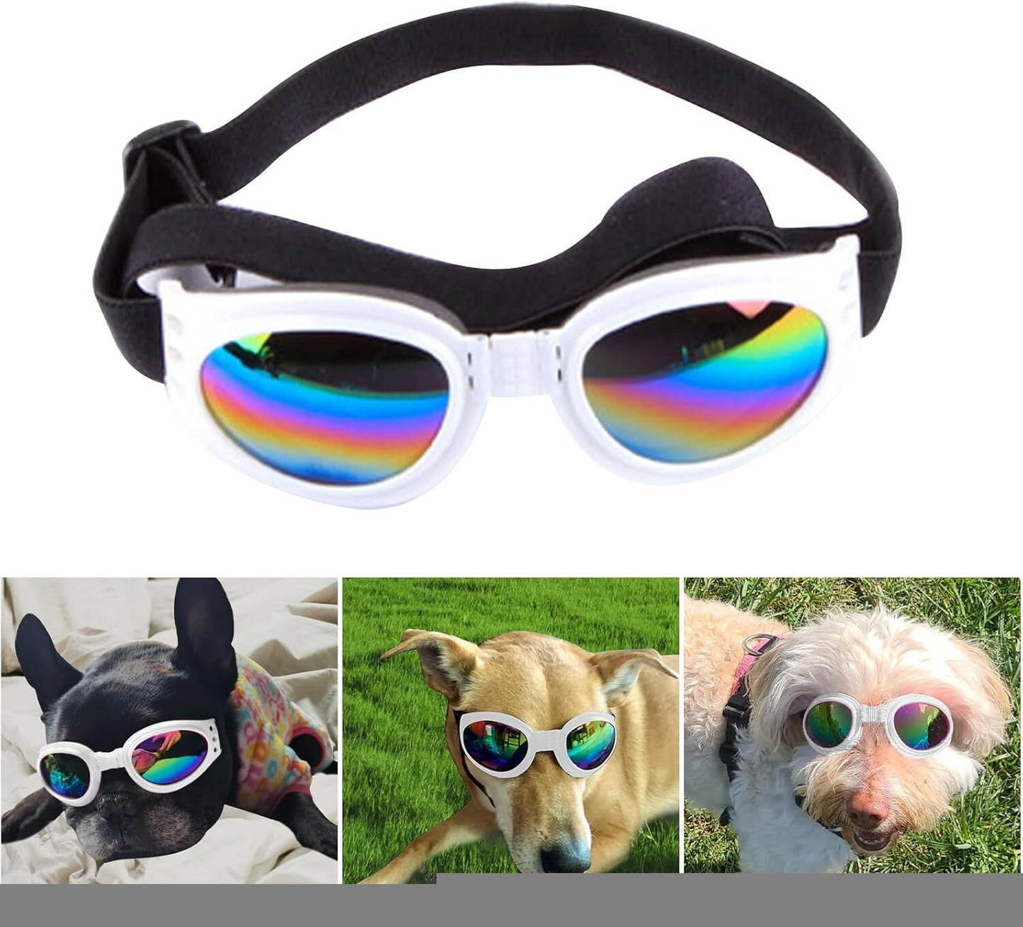 FieryFur Pet Sunglasses – Pink Windproof UV Protection Goggles for Small & Medium Dogs and Cats