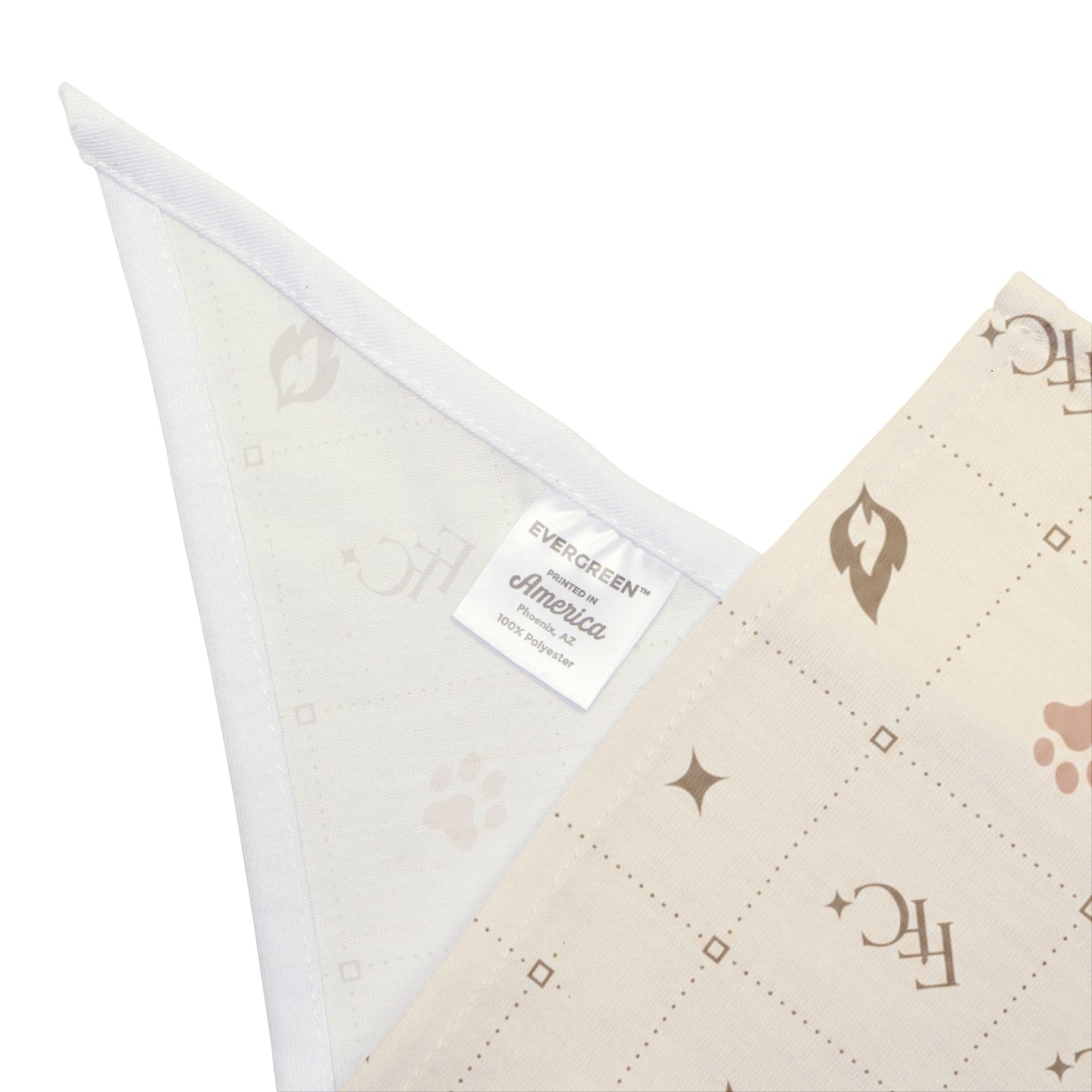 Luxury Pet Bandana for Dogs & Cats | Warm Ivory Pattern Luxury Fiery Couture