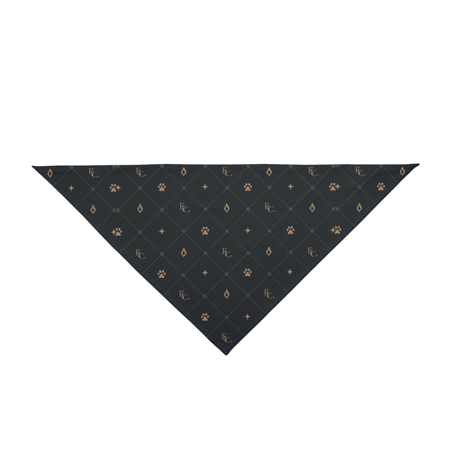 Luxury Pet Bandana for Dogs & Cats | Signature Dark Pattern Luxury Fiery Couture