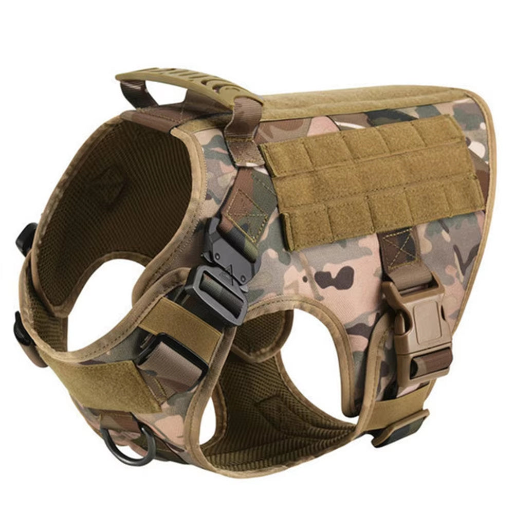 Pet Harness Luxury Dog Leash Set – Tactical 1000D Nylon Camouflage Training Vest