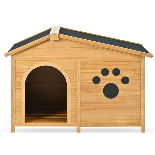 Fieryfur Wooden Dog Kennel with Roof & Porch