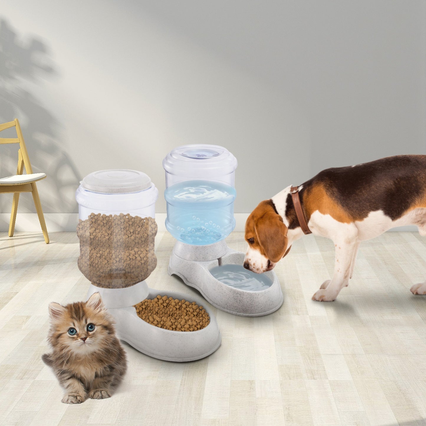 3.5L / 1 Gallon Pet Water Dispenser – Automatic Self-Dispensing Gravity Water Feeder for Cats and Dogs