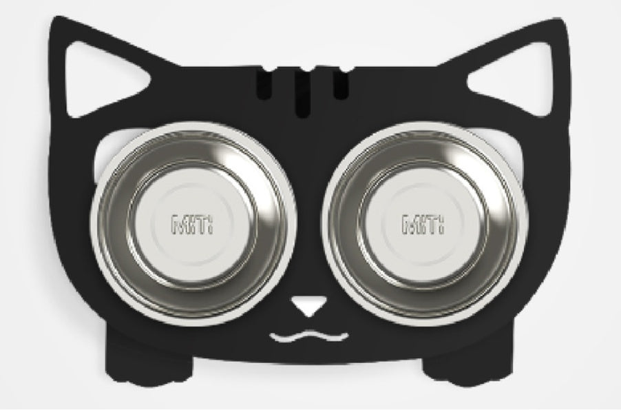 Anti-Falling Cat and Dog Feeding Water Bowl – Tilted Stainless Steel Pet Feeder